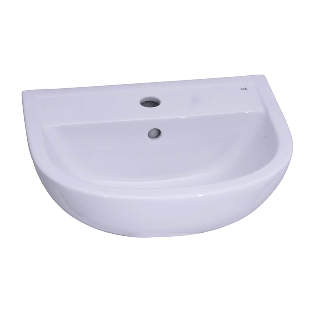 Barclay - Compact 500 Ped Lav Basin 1 Hole, White - White