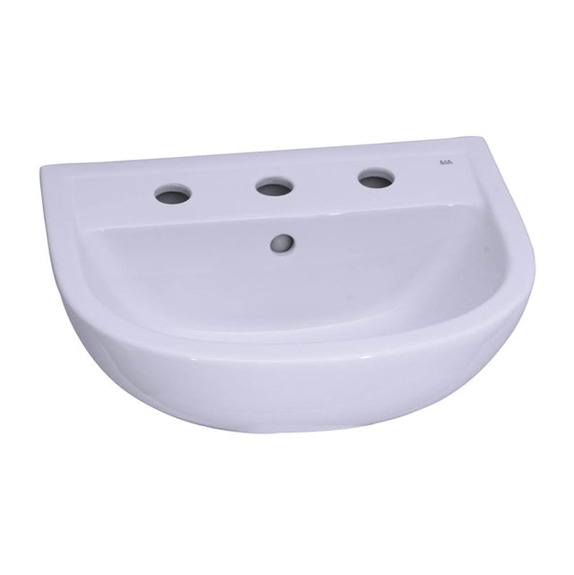 Barclay - Compact 545 Ped Lav Basin 8'' cc, White - White
