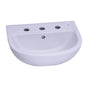 Barclay - Compact 545 Ped Lav Basin 8'' cc, White - White