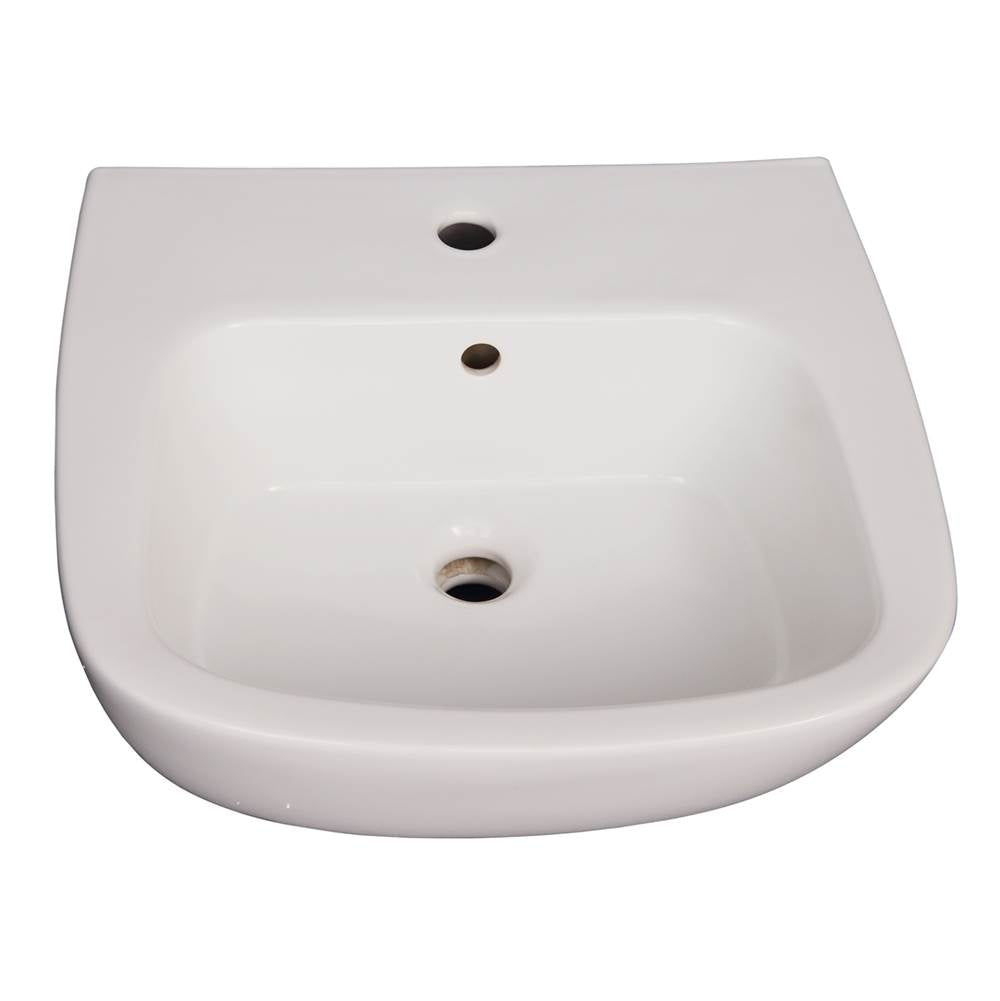 Barclay - Elena 500 Wall-Hung Basin 1-Hole, White - White