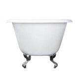 Abbey Cast Iron Roll Top WH, 48'', No Holes, WH Feet