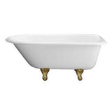 Abbey Cast Iron Roll Top WH, 48'', 3-3/8'' Holes, BN Feet