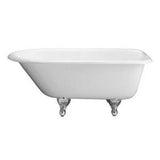 Abbey Cast Iron Roll Top WH, 48'', No Holes, WH Feet