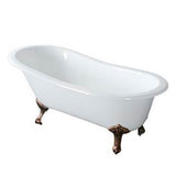Halifax Cast Iron Slipper, 61'' WH, No Holes, BL Imp Feet