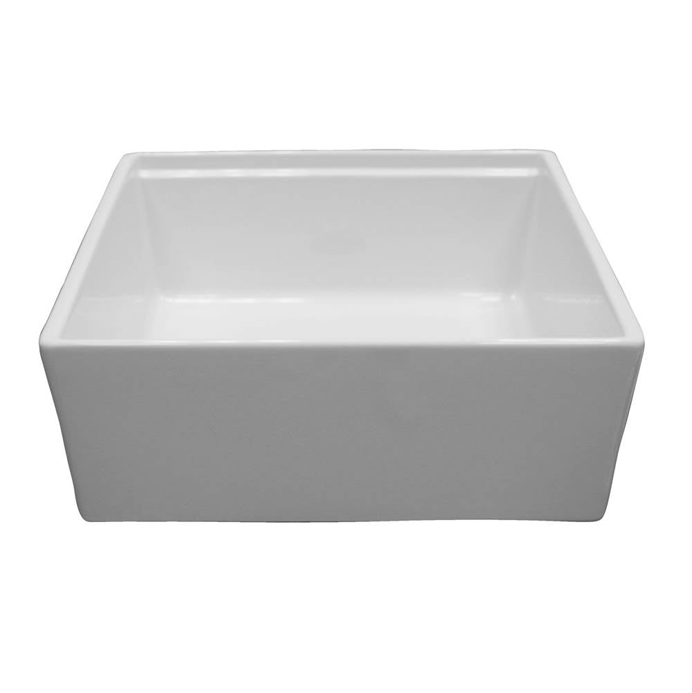 Barclay - Crofton 24''  Single Bowl Sink w/Ledge,Plain Front,White - White