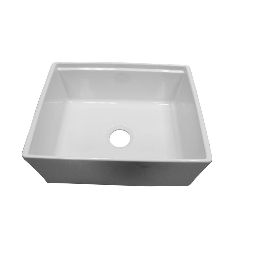 Crofton 24''  Single Bowl Sink w/Ledge,Plain Front,White