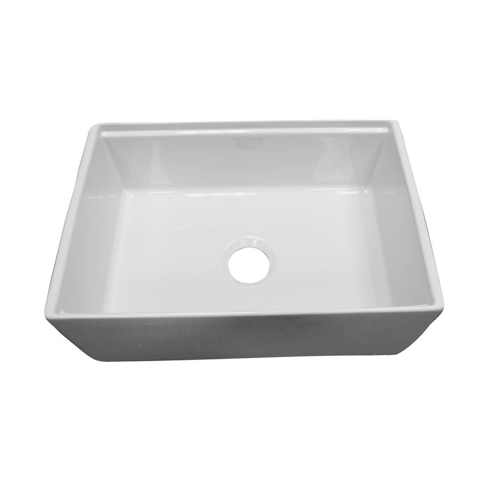 Crofton 27''  Single Bowl Sink w/Ledge,Plain Front,White