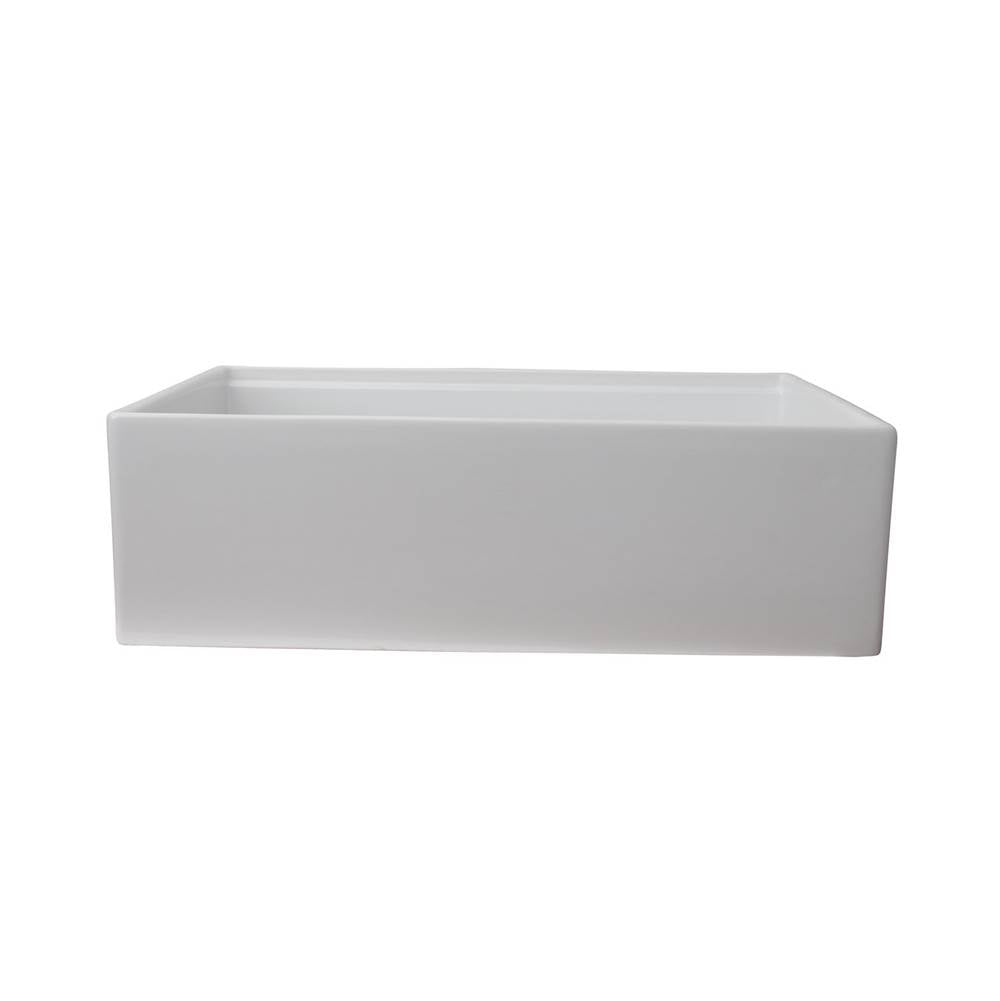 Barclay - Crofton 33''  Single Bowl Sink w/Ledge,Plain Front,White - White