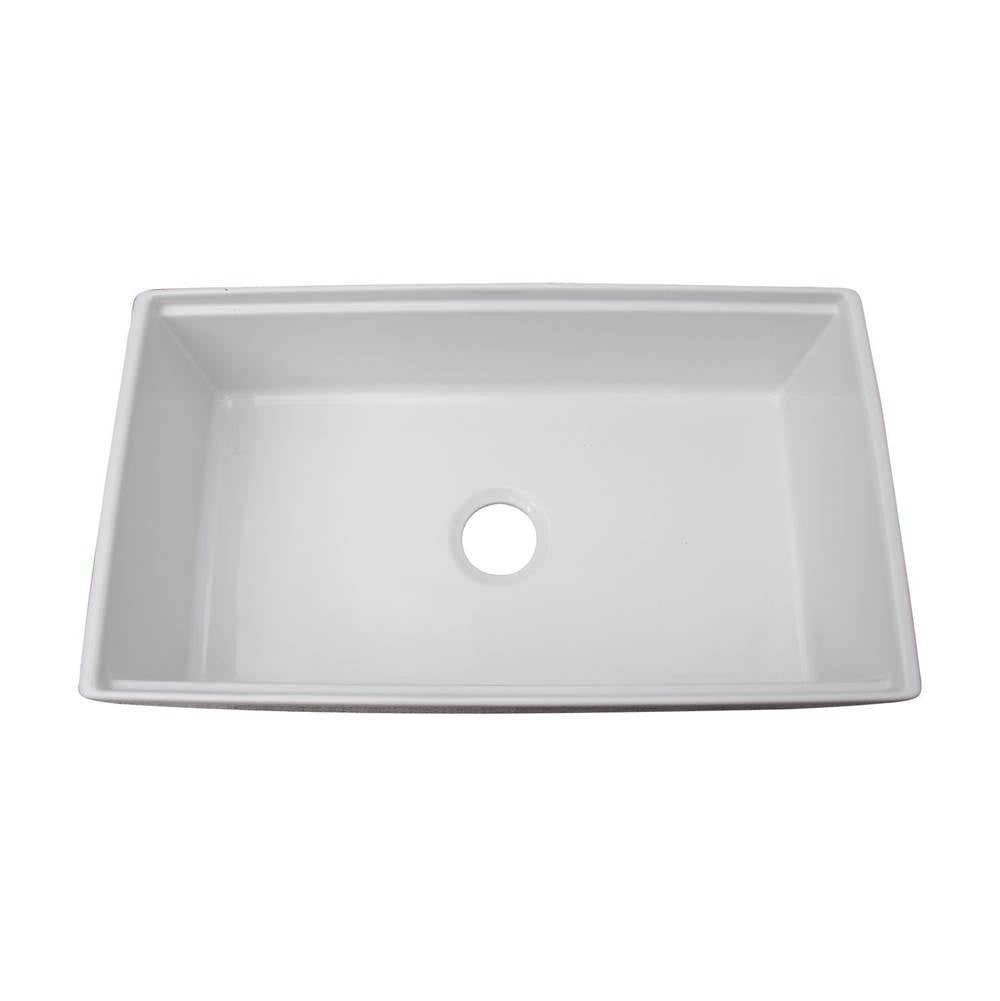Crofton 33''  Single Bowl Sink w/Ledge,Plain Front,White