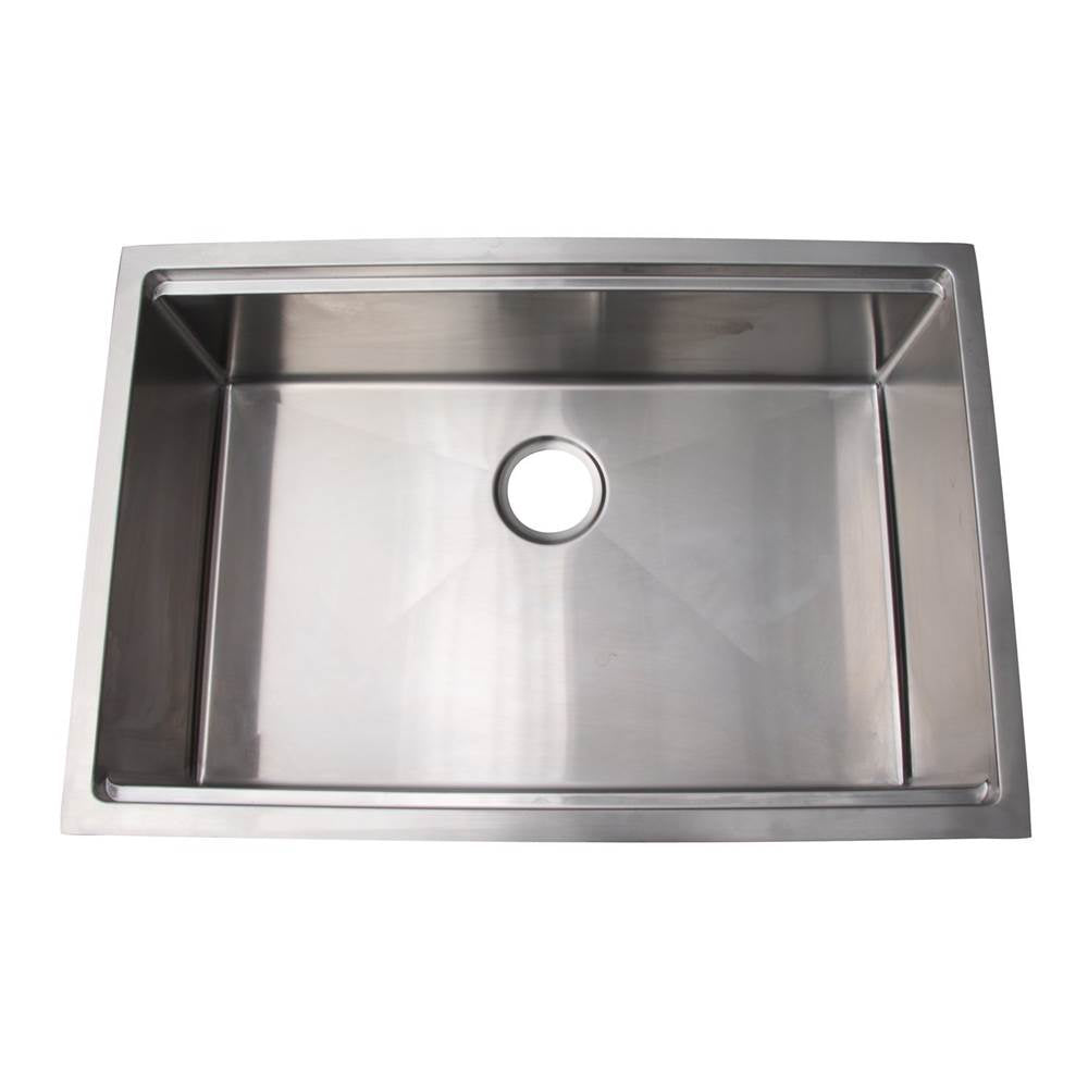 Bailey 33'' Stainless Steel Sngle Bowl Apron Front Sink w/Ledge