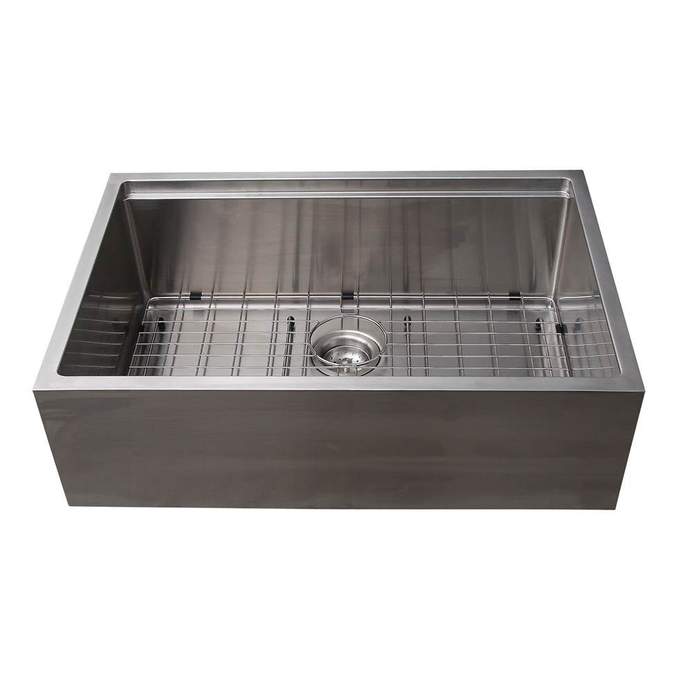 Bailey 30'' Stainless Steel Sngle Bowl Apron Front Sink w/Ledge