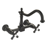Barclay - Kate Gooseneck Spout w/Cross Handles w/ceramic Disc, MB - Matte Black