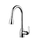 Barclay - Bistro Kitchen Faucet,Pull-Out Spray, Metal Lever Handles, CP - Polished Chrome