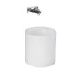 Barclay - Petite 14'' Round Vessel, No faucet holes, White - White