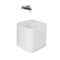 Barclay - Petite 14'' Square Vessel, No faucet holes, White - White