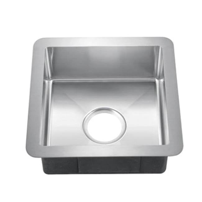 Barclay - Rena 15'' GOLD SS Square Sink w/GOLD Wiregrid & Strainer - Gold