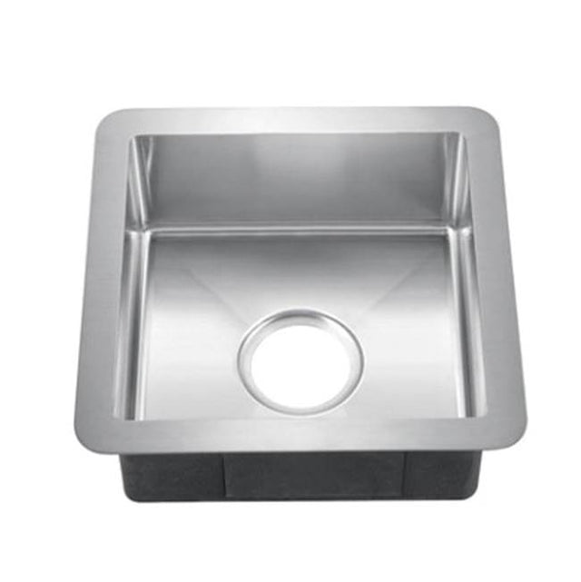 Barclay - Rena 15'' GOLD SS Square Sink w/GOLD Wiregrid & Strainer - Gold