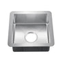 Barclay - Rena 15'' GOLD SS Square Sink w/GOLD Wiregrid & Strainer - Gold