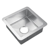 Rena 15'' GOLD SS Square Sink w/GOLD Wiregrid & Strainer