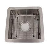 Rena 15'' GOLD SS Square Sink w/GOLD Wiregrid & Strainer