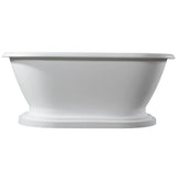Winslow 66'' BARstone Freestanding Tub w/Integrated Base,Matte WH