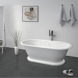 Winslow 66'' BARstone Freestanding Tub w/Integrated Base,Matte WH