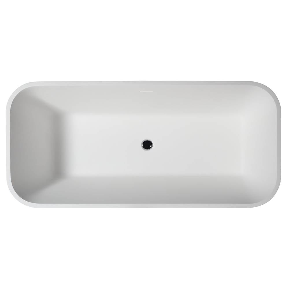 Scofield 67'' BARstone Freestanding Tub, White Gloss