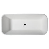 Scofield 67'' BARstone Freestanding Tub, White Gloss
