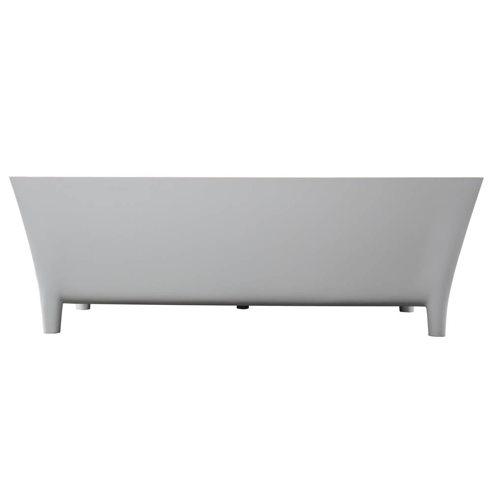 Timon  67'' BARstone Freestanding Tub, White Matte