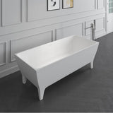 Timon  67'' BARstone Freestanding Tub, White Matte