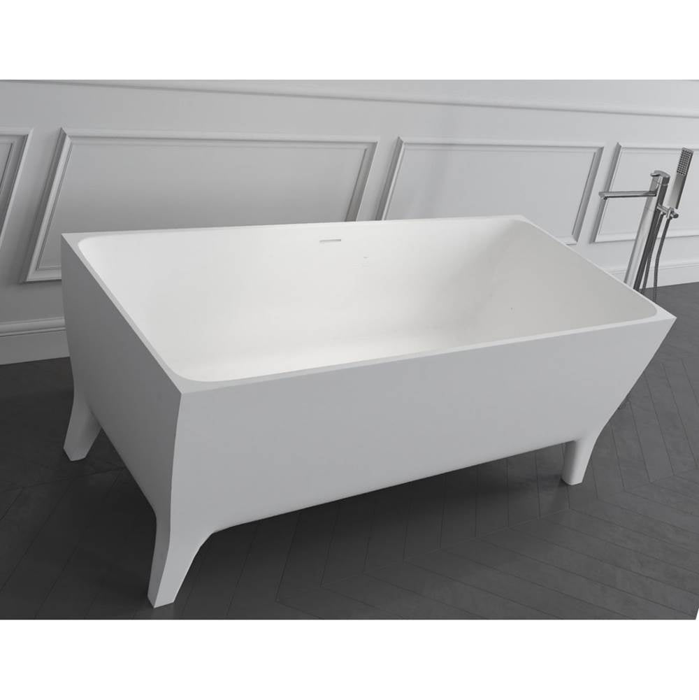 Timon  67'' BARstone Freestanding Tub, White Matte