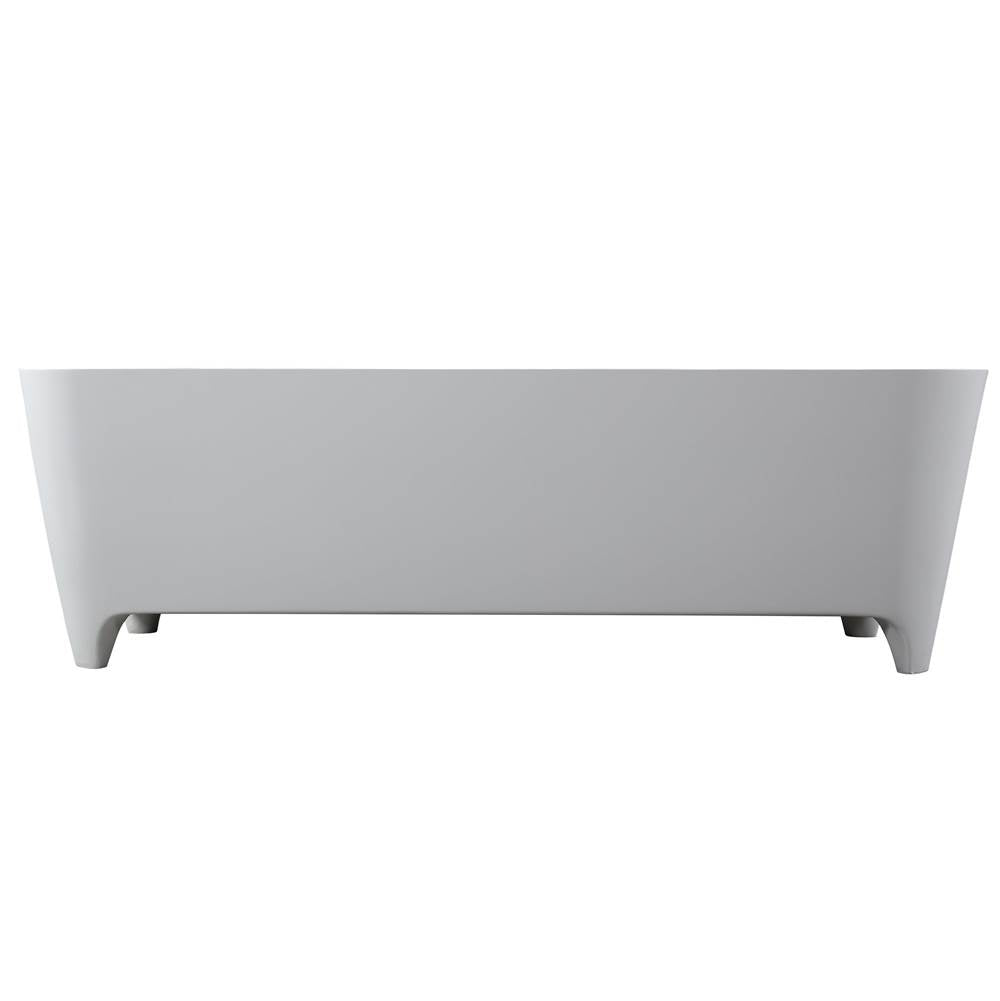 Tristan 71'' BARstone Freestanding Tub, White Matte