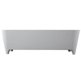 Tristan 71'' BARstone Freestanding Tub, White Matte