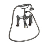 Tub Kit 67'' CI Dbl Roll Top Filler, Supplies, Drain-Chrome