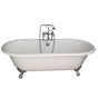 Barclay - Tub Kit 67'' CI Dbl Roll Top Filler, Supplies, Drain-Chrome - Polished Chrome