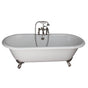 Barclay - Tub Kit 67'' CI Dbl Roll Top Filler, Supplies, Drain-BrNkl