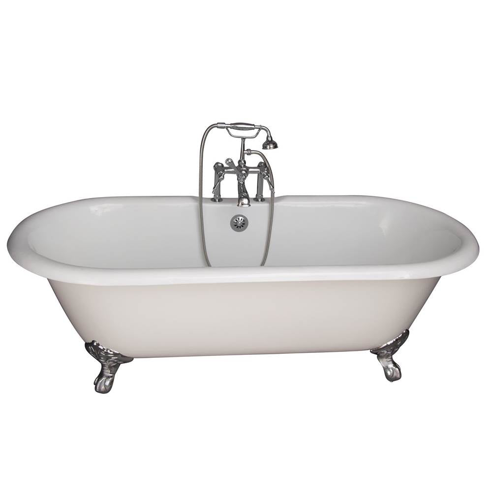 Barclay - Tub Kit 61''CI,Dbl Roll Top, Filler,Supplies,Drain-CP - Polished Chrome