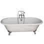Barclay - Tub Kit 61''CI,Dbl Roll Top, Filler,Supplies,Drain-CP - Polished Chrome