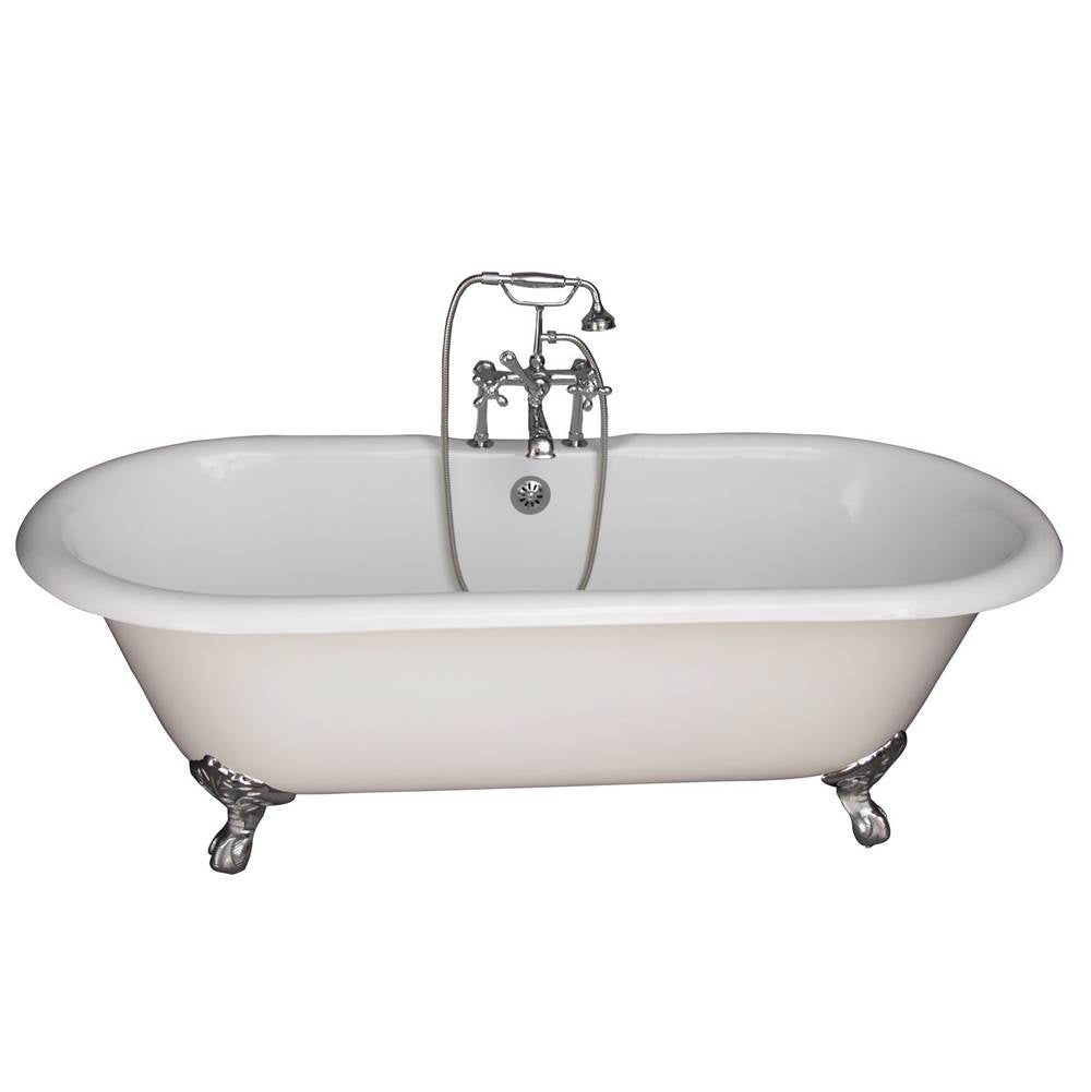 Barclay - Tub Kit 61''CI,Dbl Roll Top, Filler,Supplies,Drain-CP - Polished Chrome