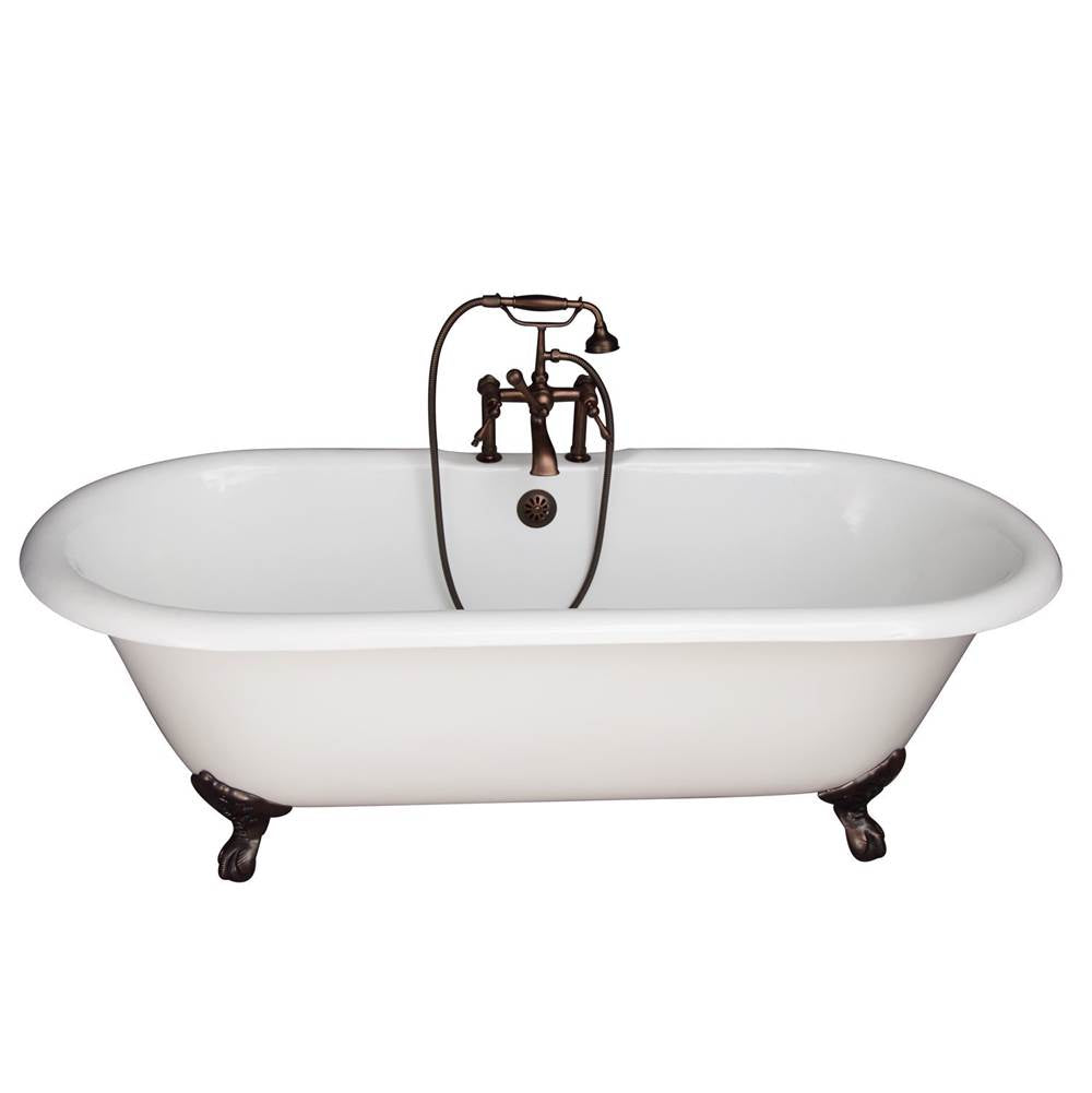 Barclay - Tub Kit 61''CI,Dbl Roll Top, FIller,Supplies,Drain-ORB - Oil Rubbed Bronze