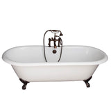 Barclay - Tub Kit 61''CI,Dbl Roll Top, FIller,Supplies,Drain-ORB - Oil Rubbed Bronze