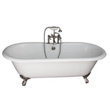 Barclay - Tub Kit 61''CI,Dbl Roll Top, Filler,Supplies,Drain-SN