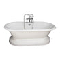 Barclay - Tub Kit,61''CI,Dbl Roll Top, Base,Filler,Supplies,Drain-CP - Polished Chrome
