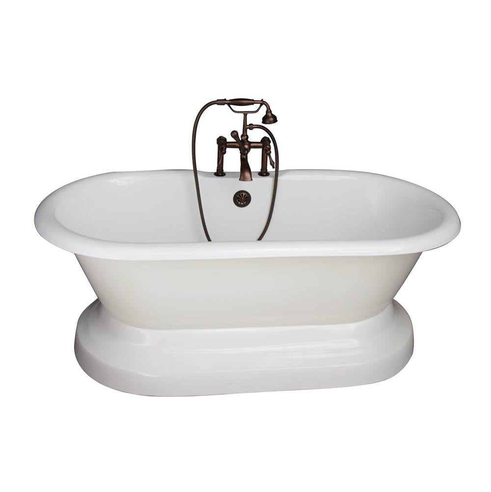 Barclay - Tub Kit 61''CI,Dbl Roll Top, Base,Filler,Supplies,Drain-ORB - Oil Rubbed Bronze