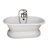 Barclay - Tub Kit 61''CI,Dbl Roll Top, Base,Filler,Supplies,Drain-ORB - Oil Rubbed Bronze