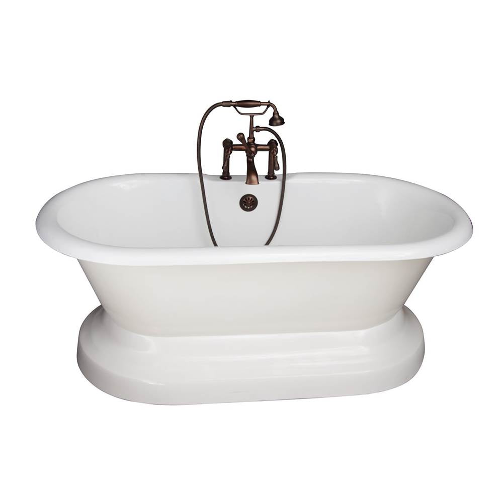 Barclay - Tub Kit 61''CI,Dbl Roll Top, Base,Filler,Supplies,Drain-ORB - Oil Rubbed Bronze