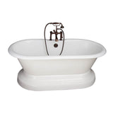 Barclay - Tub Kit 61''CI,Dbl Roll Top, Base,Filler,Supplies,Drain-ORB - Oil Rubbed Bronze