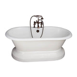 Barclay - Tub Kit 61''CI,Dbl Roll Top, Base,Filler,Supplies,Drain-ORB - Oil Rubbed Bronze