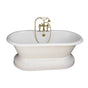 Barclay - Tub Kit 61''CI,Dbl Roll Top w/ Base,Filler,Supplies,Drain-PB - Polished Brass