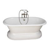 Barclay - Tub Kit 61''CI,Dbl Roll Top w/ Base,Filler,Supplies,Drain-PN - Polished Nickel